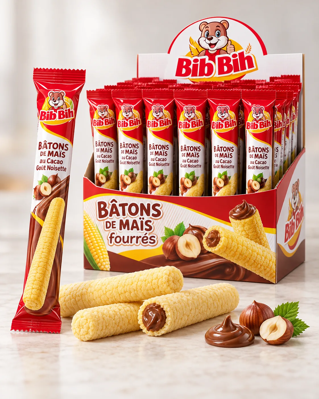 Bib Bih filled corn sticks